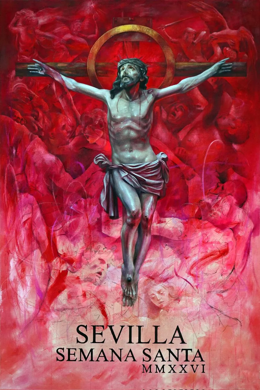 Cartel de la Semana Santa de Sevilla 2026, obra de Antonio Casamitjana