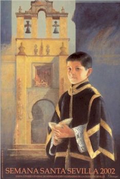 Cartel de la Semana Santa de Sevilla de 2002, obra de Manuel Sánchez Arcenegui
