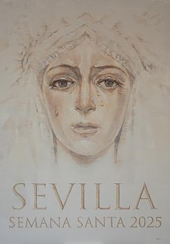 Cartel de la Semana Santa de Sevilla de 2025, obra de Virginia Saldaña Domínguez